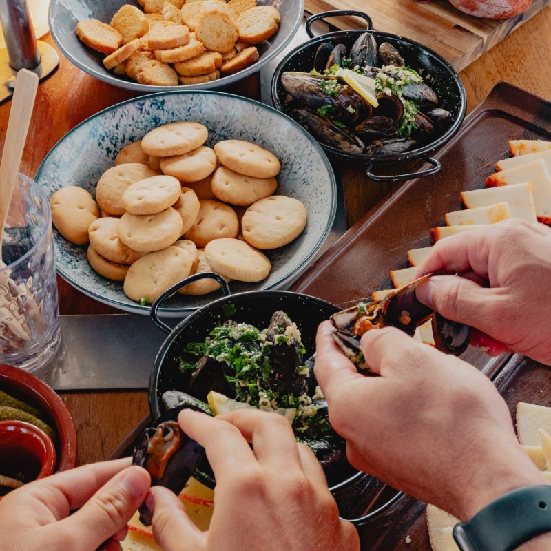 Mediterranean-style dishes served during sailing Palma de Mallorca